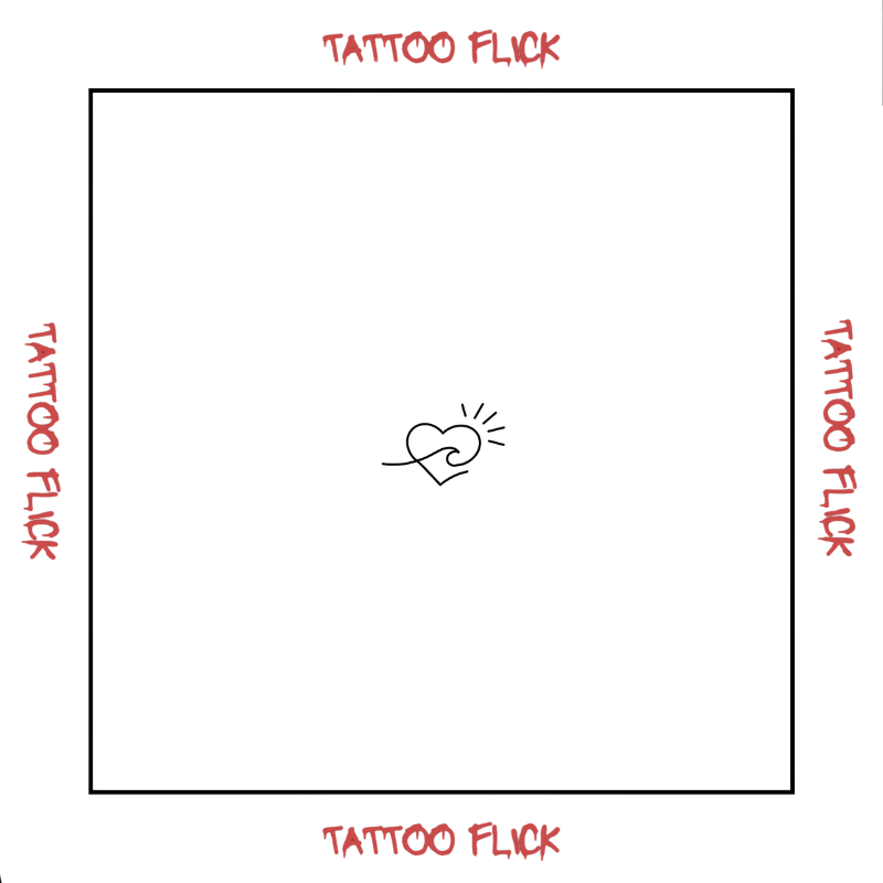 Wave Sun Heart  - Temporary Tattoo