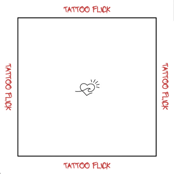 Wave Sun Heart  - Temporary Tattoo