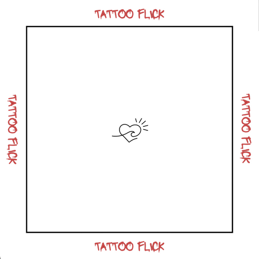 Wave Sun Heart  - Temporary Tattoo