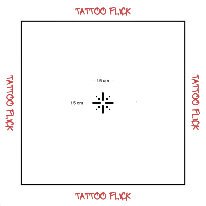 Dots Cross - Temporary Tattoo