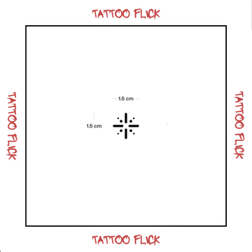 Dots Cross - Temporary Tattoo