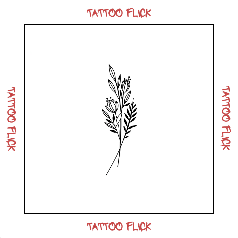 Small bouquet  - Temporary Tattoo