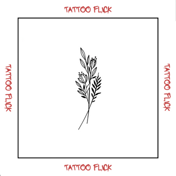 Small bouquet  - Temporary Tattoo