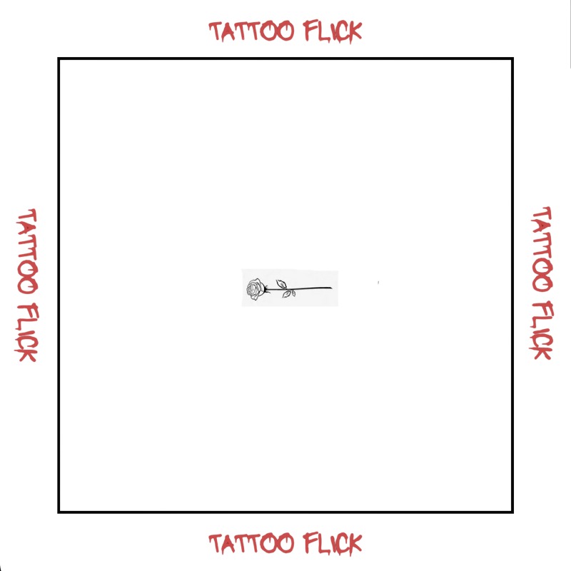 Fine Line Rose - Temporary Tattoo