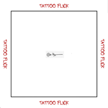Fine Line Rose - Temporary Tattoo