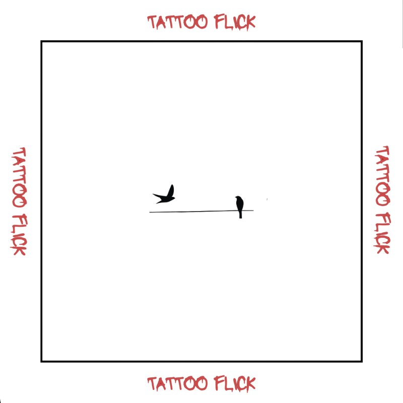 Birds On A Wire Temporary - Temporary Tattoo