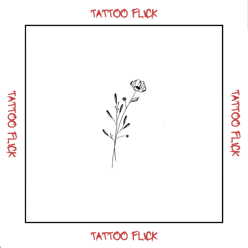 Discreet Poppy - Temporary Tattoo