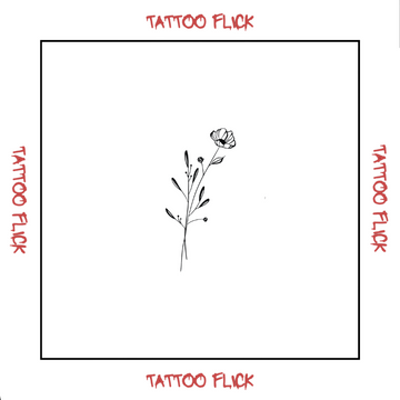 Discreet Poppy - Temporary Tattoo