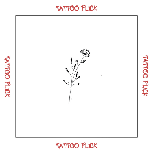 Discreet Poppy - Temporary Tattoo