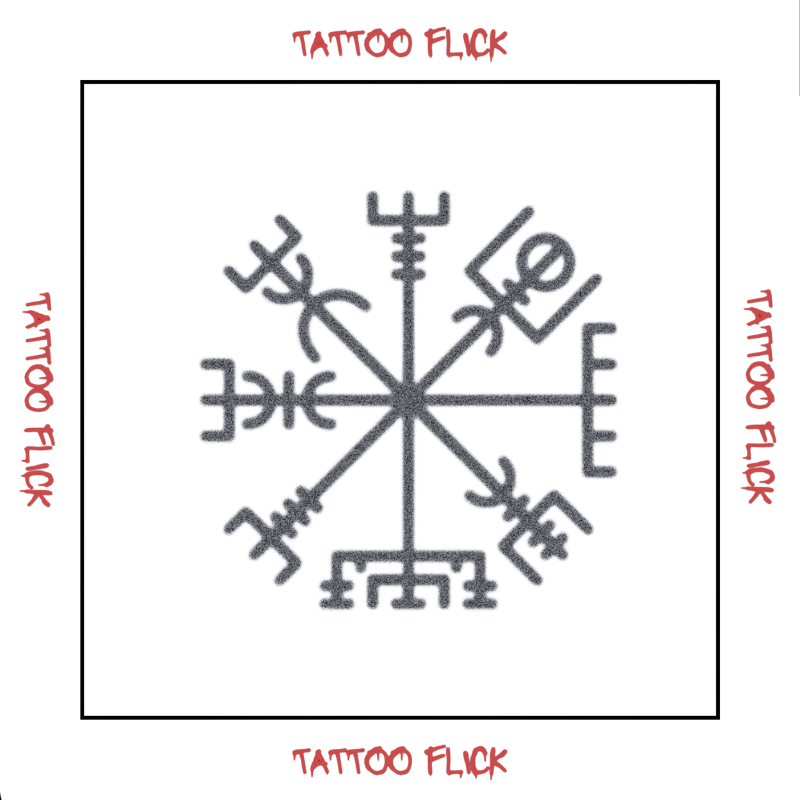 Vegvisir Viking Symbol - Temporary Tattoo