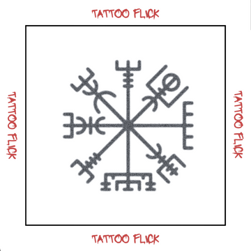 Vegvisir Viking Symbol - Temporary Tattoo