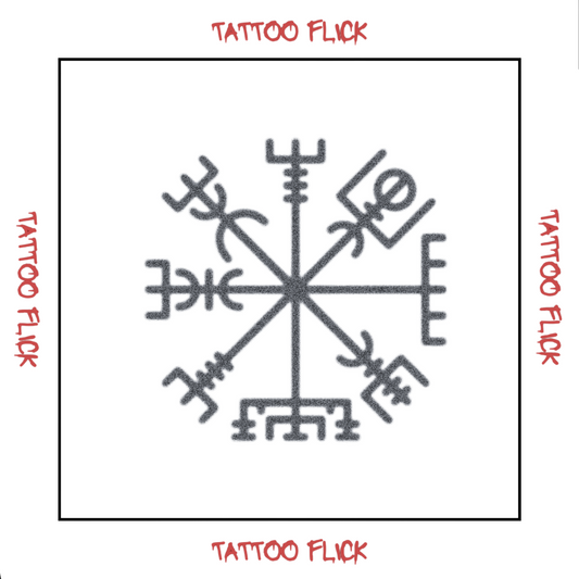 Vegvisir Viking Symbol - Temporary Tattoo