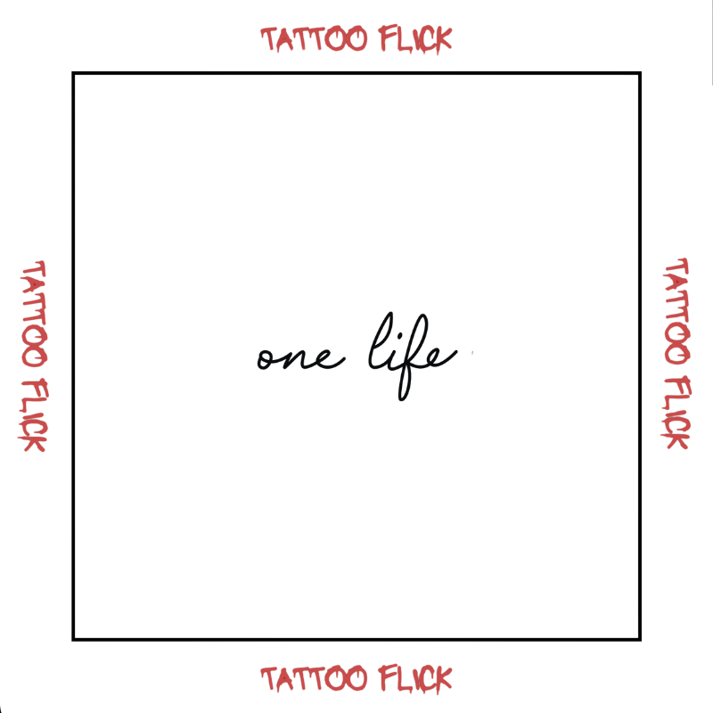 One Life - Temporary Tattoo