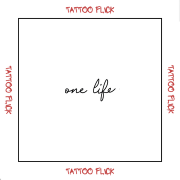 One Life - Temporary Tattoo