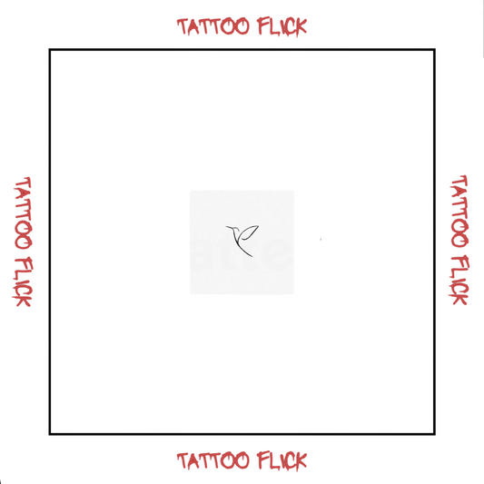 Small Fine Line Hummingbird - Temporary Tattoo