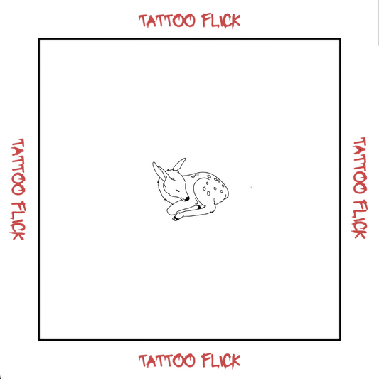 Sleeping Baby Deer - Temporary Tattoo