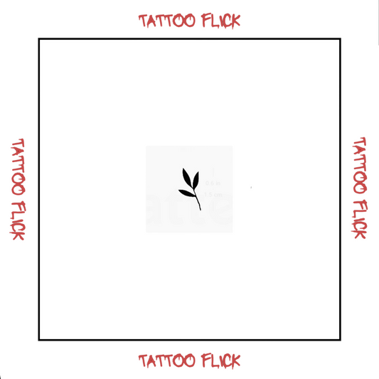 Tiny Black Sprout - Temporary Tattoo