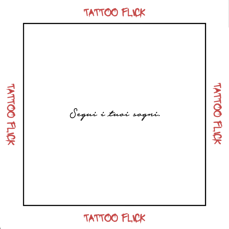 Segui i tuoi sogni - Temporary Tattoo