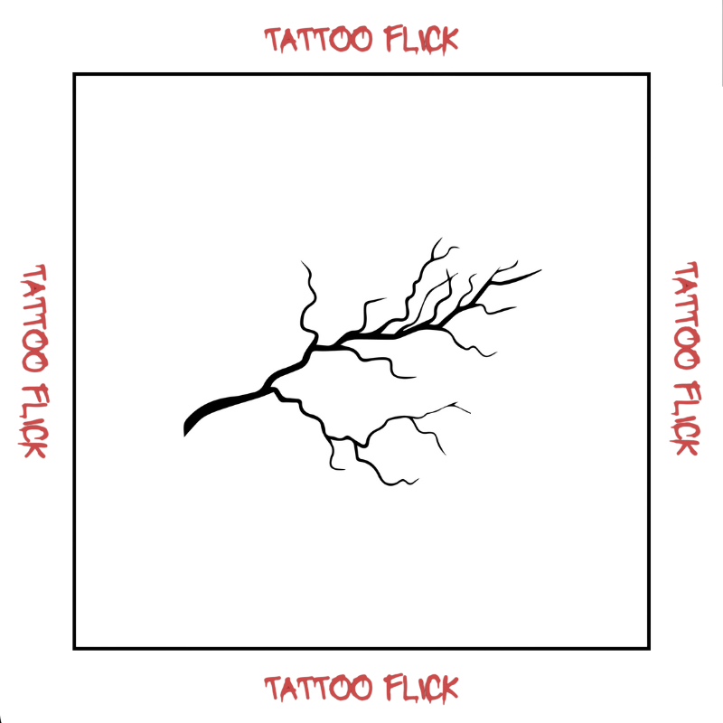 Dark Lightning Strike - Temporary Tattoo