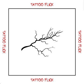 Dark Lightning Strike - Temporary Tattoo