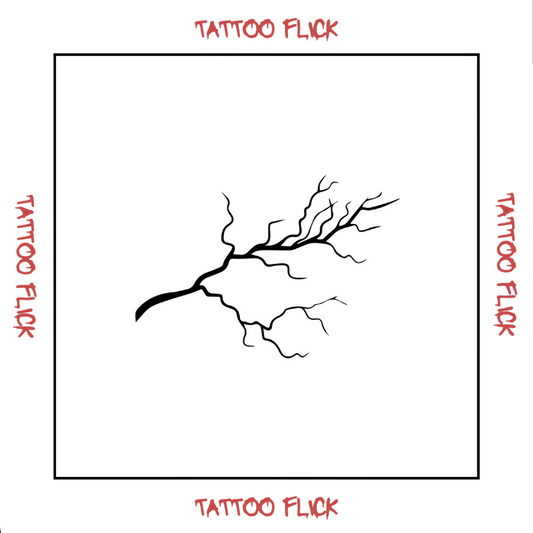 Dark Lightning Strike - Temporary Tattoo