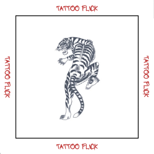 Climbing Tiger - Temporary Tattoo