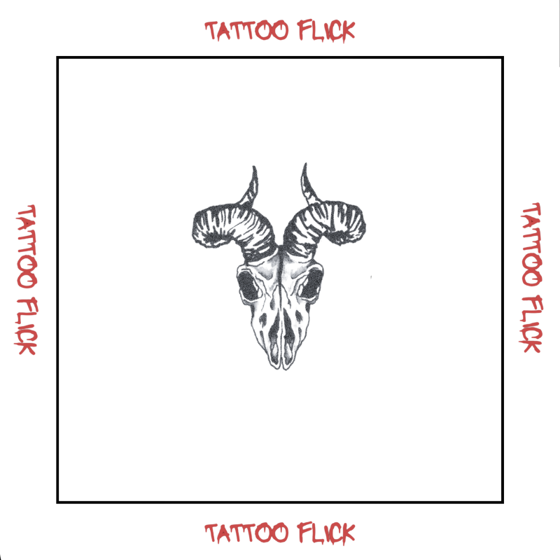Goat Skull - Temporary Tattoo