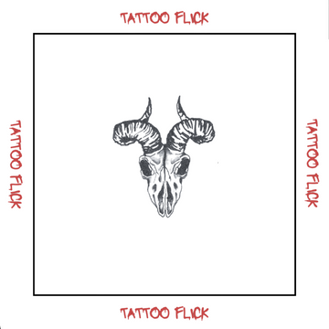 Goat Skull - Temporary Tattoo