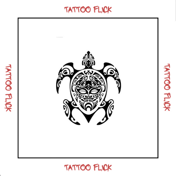Maori Turtle - Temporary Tattoo