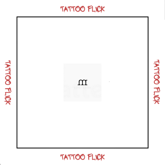M Lowercase - Temporary Tattoo