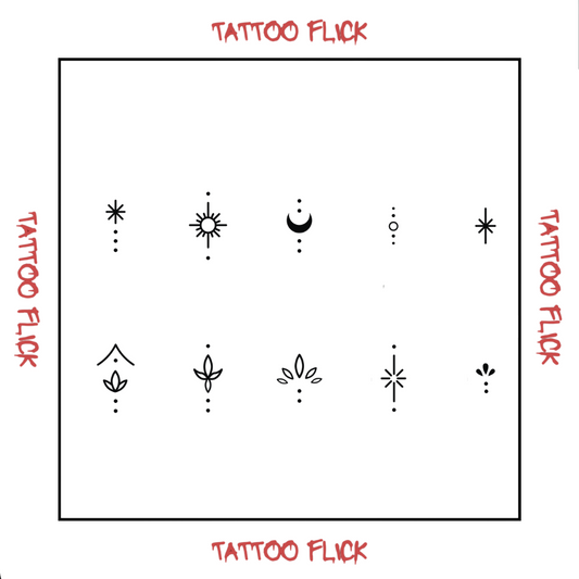 Symbolic little Finger Ornaments - Temporary Tattoo