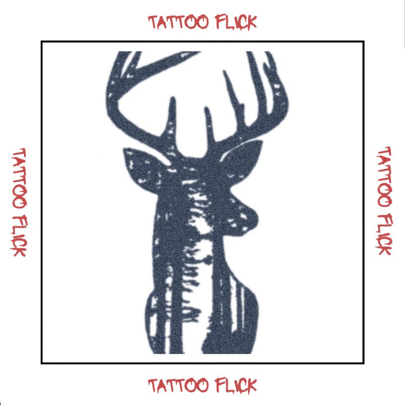 Deer Silhouette - Temporary Tattoo