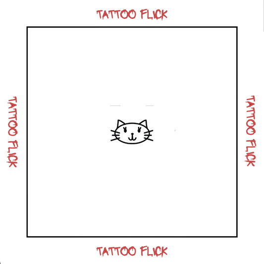 Small Cat With Eyelashes - Temporary Tattoo