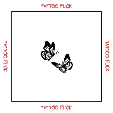 Dancing butterflies - Temporary Tattoo