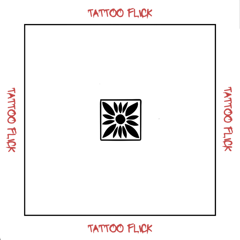 Abstract sunflower - Temporary Tattoo