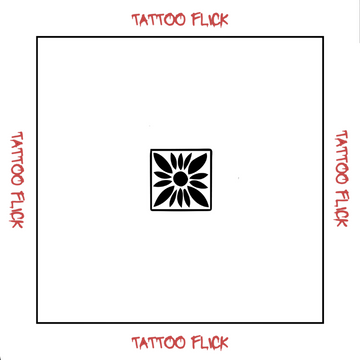 Abstract sunflower - Temporary Tattoo