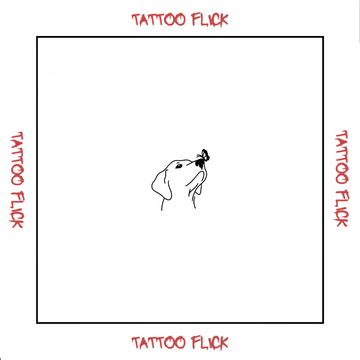 Puppy with Butterfly - Temporary Tattoo