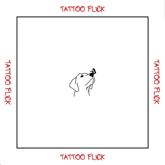 Puppy with Butterfly - Temporary Tattoo
