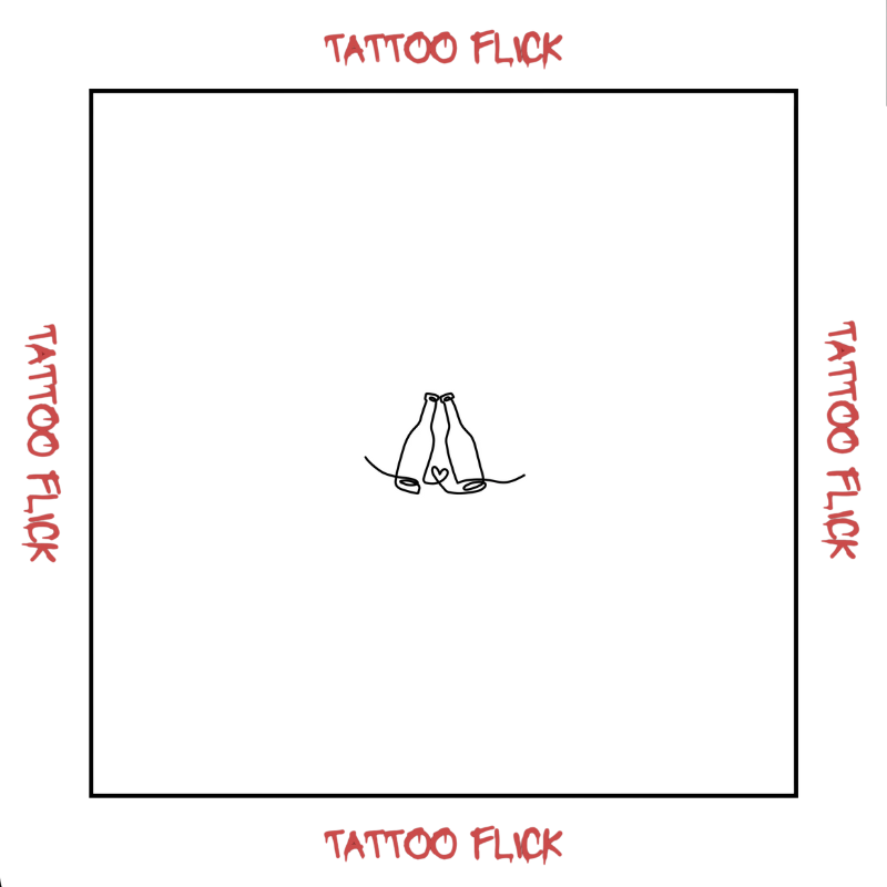 Toasting Bottles - Temporary Tattoo