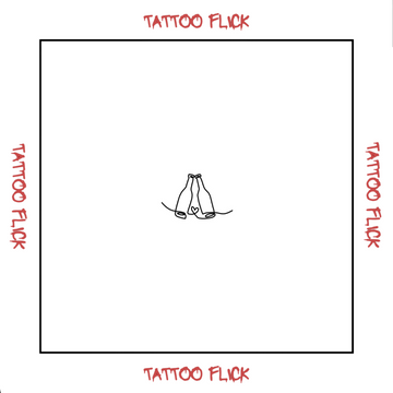 Toasting Bottles - Temporary Tattoo