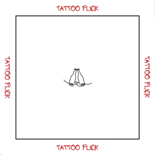 Toasting Bottles - Temporary Tattoo