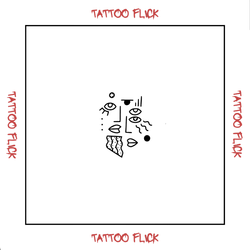 Abstract faces - Temporary Tattoo