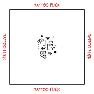 Abstract faces - Temporary Tattoo