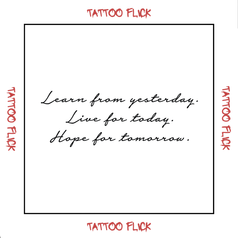 Learn live hope - Temporary Tattoo