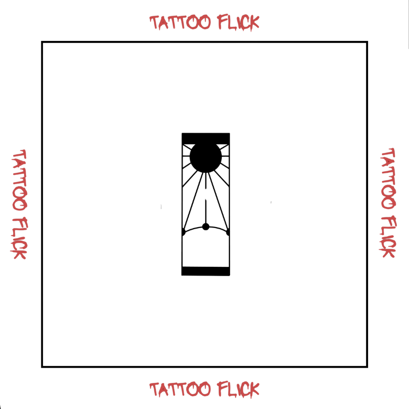 Abstract sun window - Temporary Tattoo