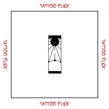 Abstract sun window - Temporary Tattoo