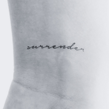 Surrender - Temporary Tattoo