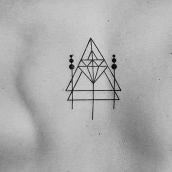 Triangle Diamond - Temporary Tattoo
