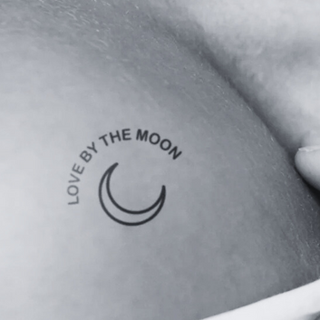Love By The Moon With Moon - Temporary Tattoo