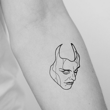 Human mask - Temporary Tattoo